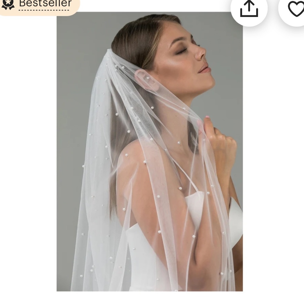 Pearl Wedding Veil Etsy Cathedral 108”